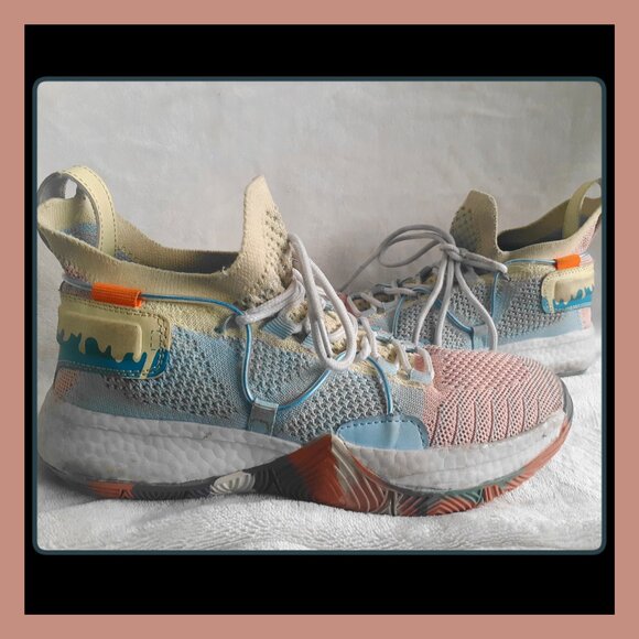 ELAPHURUS BASKETBALL SHOES MULTICOLOR BREATHABLE TRENDY SNEAKERS~WOMENS SIZE 6.5 - Picture 1 of 5